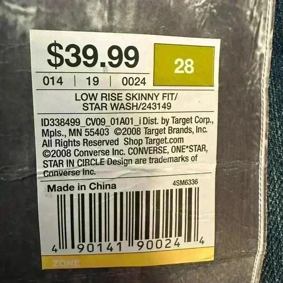 Converse Sheridan jeans low rise skinny size 28 NWT - Picture 6 of 6